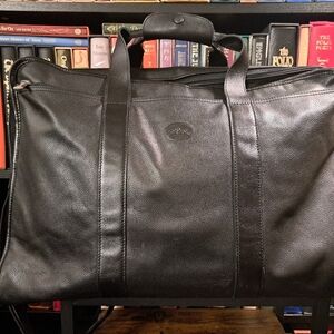 Authentic Longchamp "Cavalier" Large Leather Travel Bag - New Old Stock (NOS)